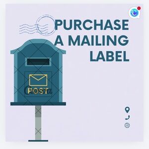 Blue Postal Mailbox Graphic